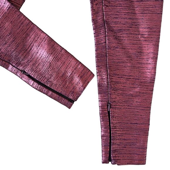 House of CB London Charity Metallic Wine Pants Small NWT - Picture 3 of 6